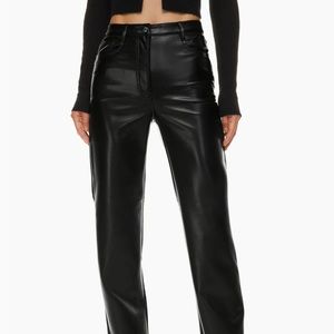 ARITZIA Wilfred Melina Leather Pants | 6 | Black